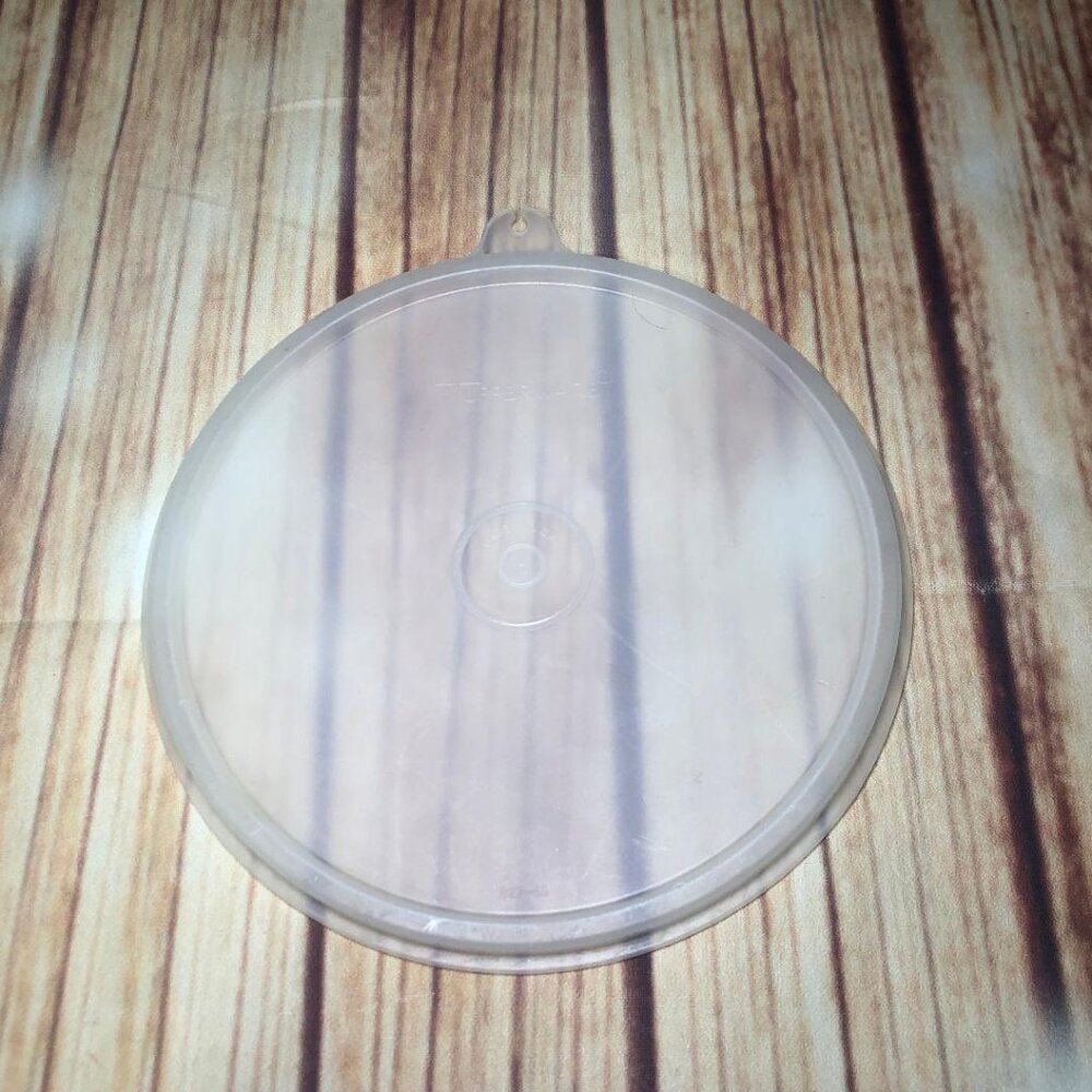Vintage Tupperware Round Replacement Lid #227-42 Clear Sheer